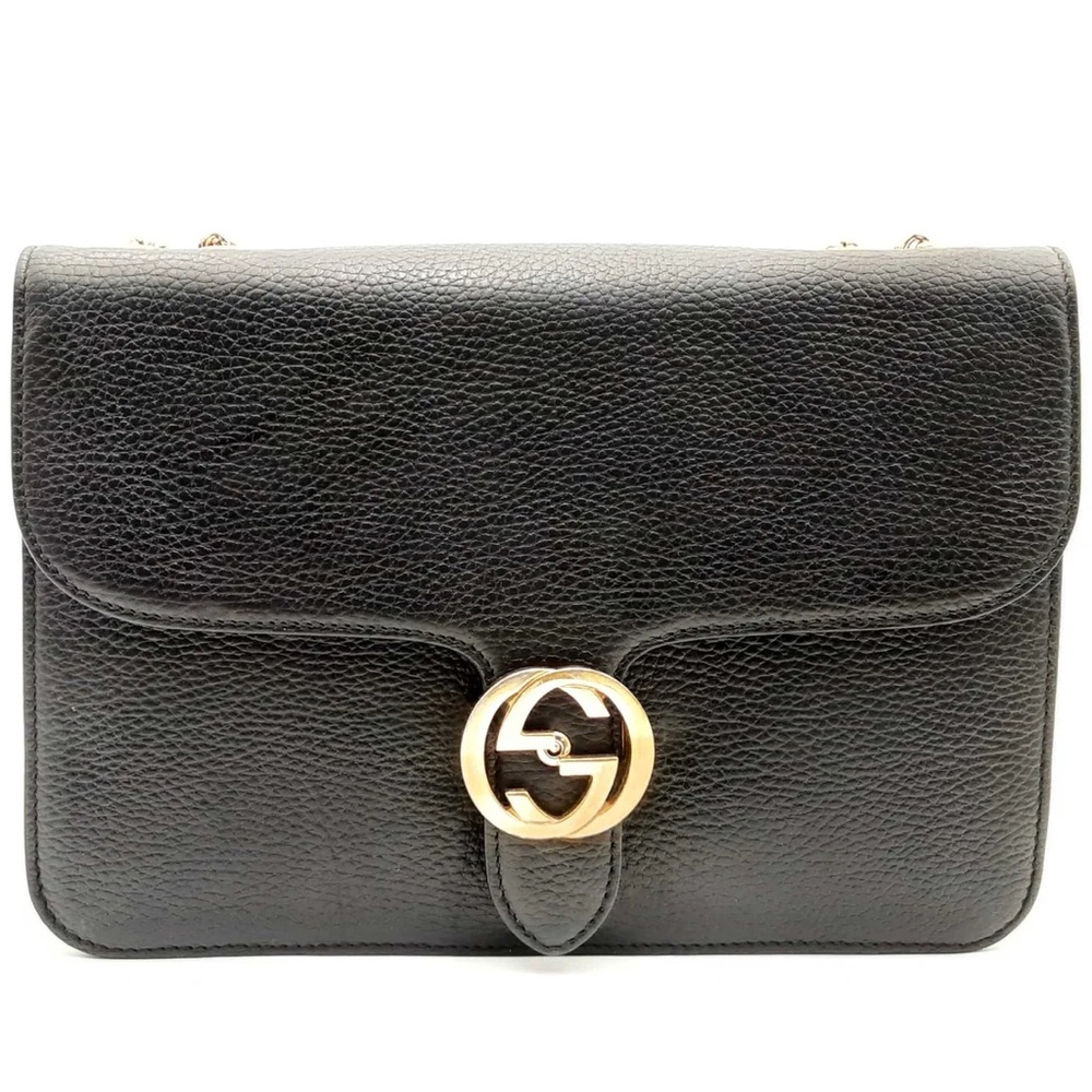 Gucci Gg Interlocking Leather Shoulder Bag